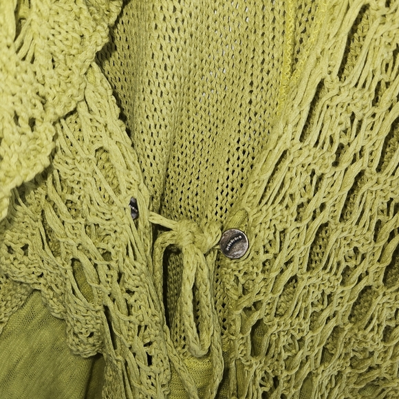 Caty Lesca Paris Women's Off-White Linen Lagenlook Button Blouse Top - Picture 3 of 3